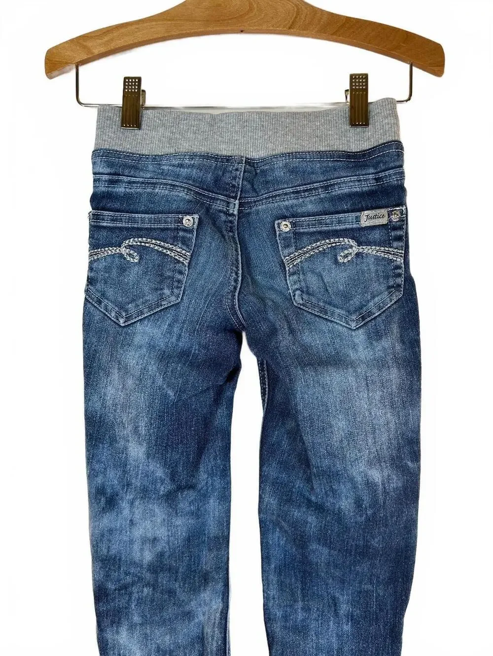 JUSTICE Girl’s Drawstring Cuffed Jeans / Size: 6R